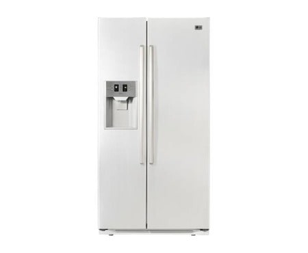 LG Side-by-side-skap med automatisk avriming og dispenser for vann og is (508 liter), GW-L207FVQK