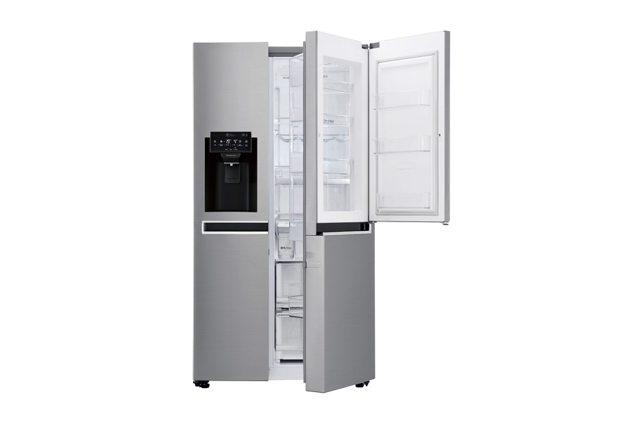LG 625L Door in Door™ Side by Side (Shiny Steel) - Energiklasse F, Vann/isdispenser uten vanntilkobling og Smart Diagnosis™ med Wi-Fi, GSJ761PZTZ, thumbnail 5