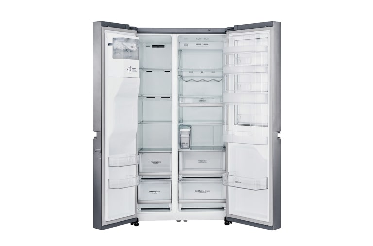LG 625L Door in Door™ Side by Side (Shiny Steel) - Energiklasse F, Vann/isdispenser uten vanntilkobling og Smart Diagnosis™ med Wi-Fi, GSJ761PZTZ, thumbnail 3