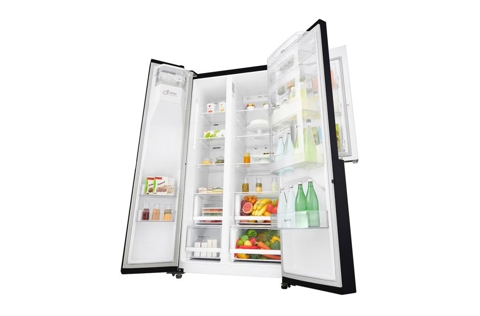 LG Side-by-Side med stor kapasitet, vanntilkopling och oppgraderte Door-in-Door™, GSJ760WBXV, thumbnail 7