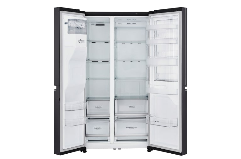 LG Side-by-Side med stor kapasitet, vanntilkopling och oppgraderte Door-in-Door™, GSJ760WBXV, thumbnail 3