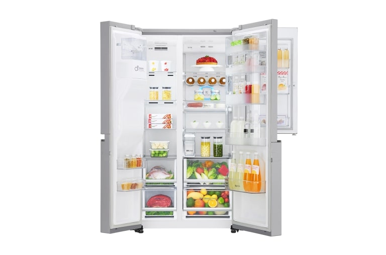 LG Side-by-Side med stor kapasitet, vanndispenser uten vanntilkopling och oppgraderte Door-in-Door™, GSJ961NEBZ, thumbnail 4