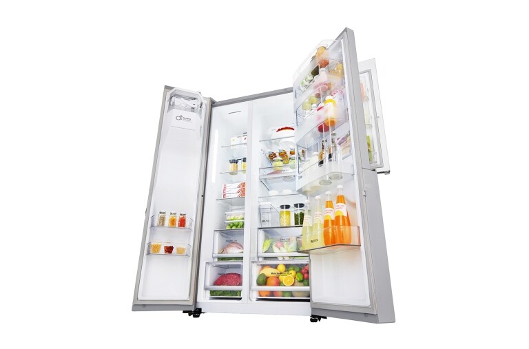 LG Side-by-Side med stor kapasitet, vanndispenser uten vanntilkopling och oppgraderte Door-in-Door™, GSJ961NEBZ, thumbnail 7