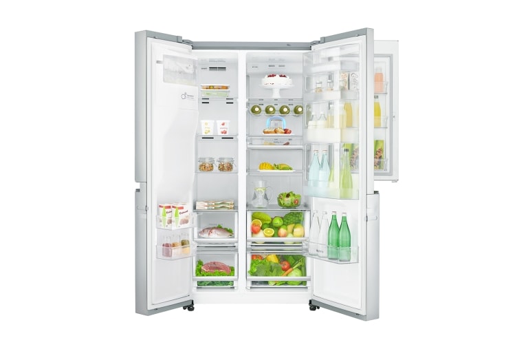 LG Side-by-Side med stor kapasitet, vanntilkopling och oppgraderte Door-in-Door™, GSJ960NSBZ, thumbnail 4