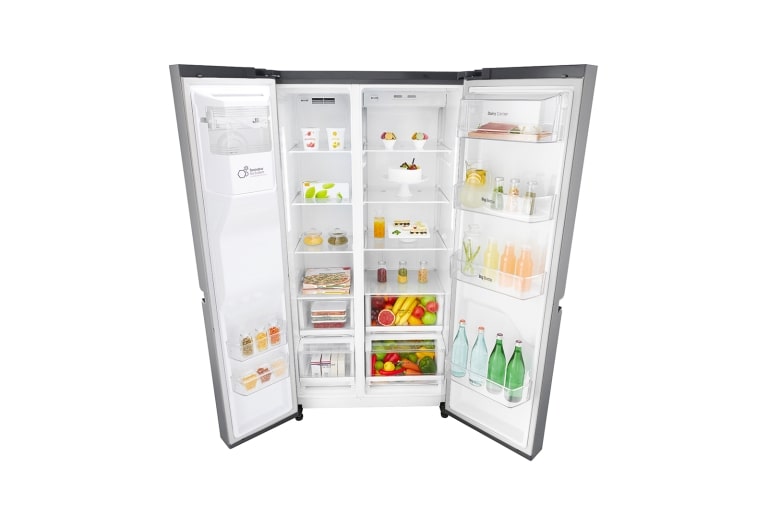 LG 625L Side by Side (Shiny Steel) - Energiklasse F, Vann/isdispenser med vanntilkobling og Smart Diagnosis™ med Smart Diagnosis™ med Wi-Fi, GSL760PZXV, thumbnail 5