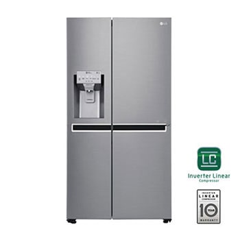 625L Side by Side (Shiny Steel) - Energiklasse F, Vann/isdispenser uten vanntilkobling og Smart Diagnosis™ med Wi-Fi1