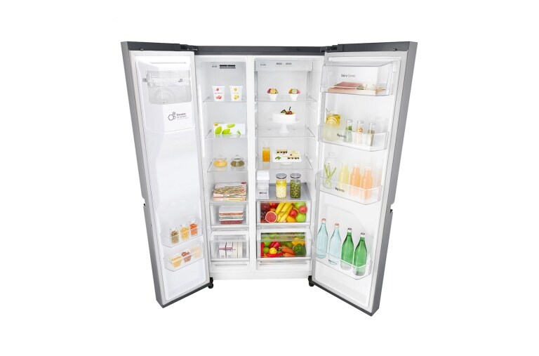 LG 625L Side by Side (Shiny Steel) - Energiklasse F, Vann/isdispenser uten vanntilkobling og Smart Diagnosis™ med Wi-Fi, GSL961PZUZ, thumbnail 8