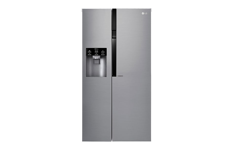 LG 606L Side by Side (Mørkegrå) - Energiklasse F, Vann/isdispenser med vanntilkobling, Smart Diagnosis™, GSL560PZXV