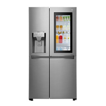 625L InstaView Door in Door Side by Side (Shiny Steel) - Energiklasse F, Vann/isdispenser uten vanntilkobling og Smart Diagnosis™ med Wi-Fi1