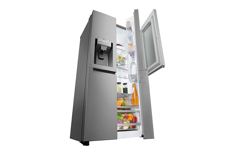 LG 625L InstaView Door in Door Side by Side (Shiny Steel) - Energiklasse F, Vann/isdispenser uten vanntilkobling og Smart Diagnosis™ med Wi-Fi, GSI961PZAZ, thumbnail 9