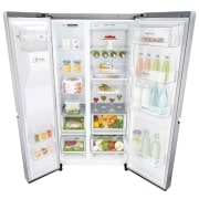 LG 625L Side by Side (Shiny Steel) - Energiklasse F, Vann/isdispenser med vanntilkobling og Smart Diagnosis™ med Wi-Fi, GSL960PZBZ, thumbnail 9