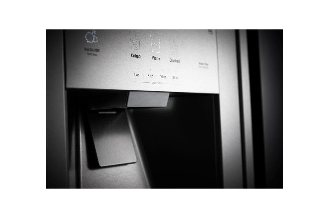 LG SIGNATURE - 643L InstaView Door in Door™ French Door (Noble Steel) - Energiklasse F, Vann/isdispenser med vanntilkobling og Smart Diagnosis™ med Wi-Fi, LG SIGNATURE 31 cu. ft. Smart wi-fi Enabled InstaView™ Door-in-Door® Refrigerator, water purifier on the left  door, LUPXS3186N, thumbnail 9, LSR100, thumbnail 8
