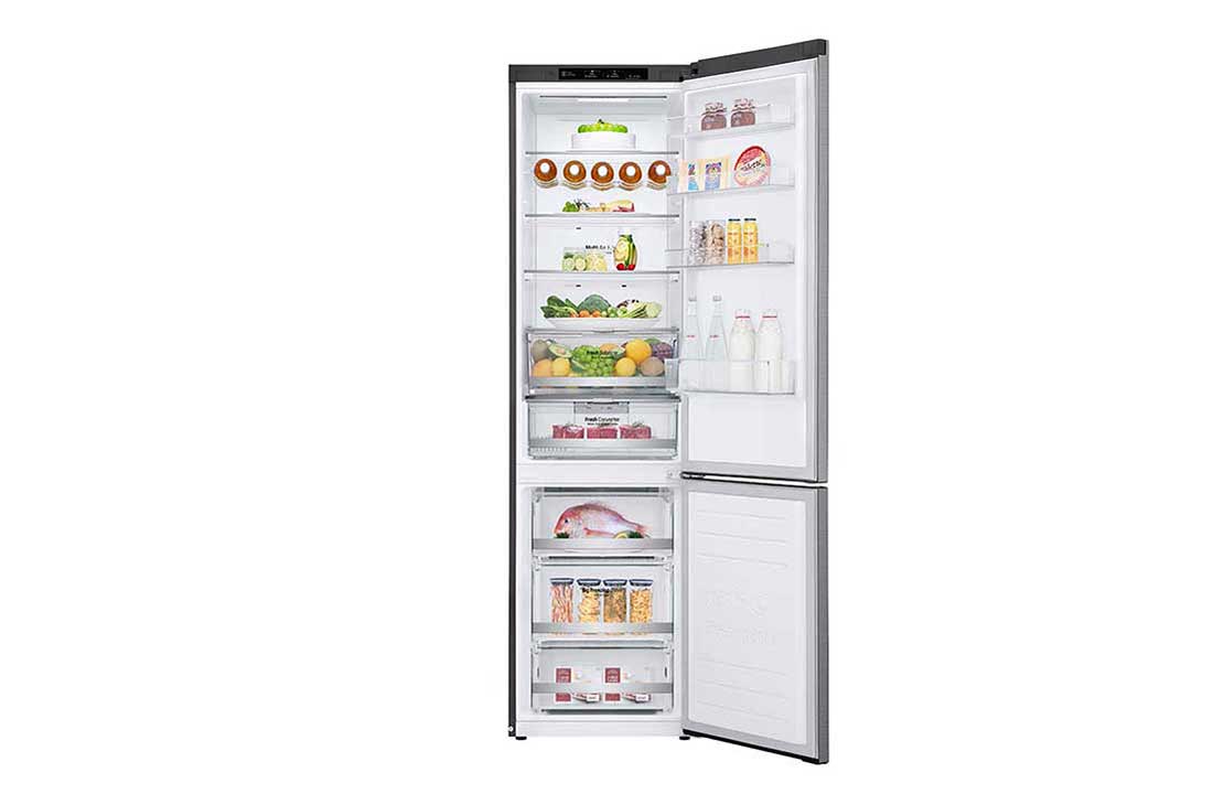 LG 2.03M 384L Kombiskap(Shiny Steel) - Energiklasse D, Door Cooling™, GBB72PZEFN, thumbnail 3
