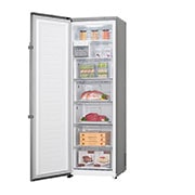 LG 323L Frittstående fryseskap (Shiny Steel) - Energiklasse F, Total No Frost og  Smart Diagnosis™ med Wi-Fi, KF5237PZJZ, thumbnail 5