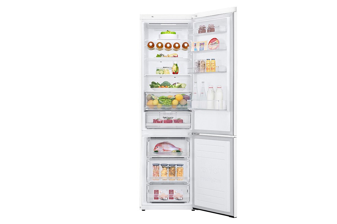 LG 2.03M 384L Kombiskap(Hvit) - Energiklasse D, Door Cooling™ og Smart Diagnosis™ med Wi-Fi, GBB62SWFFN, thumbnail 2