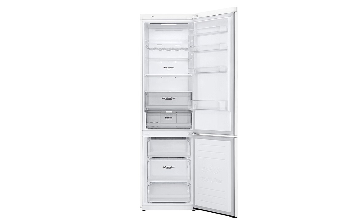LG 2.03M 384L Kombiskap(Hvit) - Energiklasse D, Door Cooling™ og Smart Diagnosis™ med Wi-Fi, GBB62SWFFN, thumbnail 3