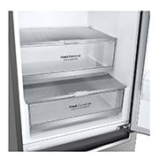 LG 1.86M 341L Kombiskap(Shiny Steel) - Energiklasse E, Door Cooling™, GBB71PZEZN, thumbnail 4