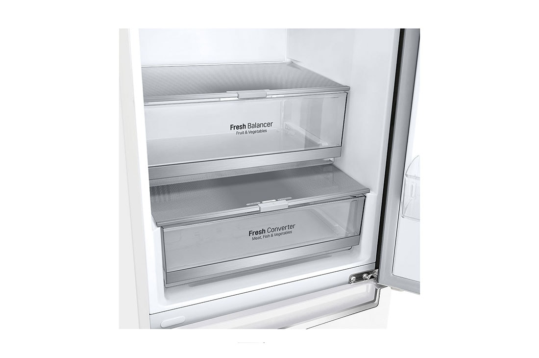 LG 1.86M 341L Kombiskap(Hvit) - Energiklasse E, Door Cooling™, GBB71SWEZN, thumbnail 4