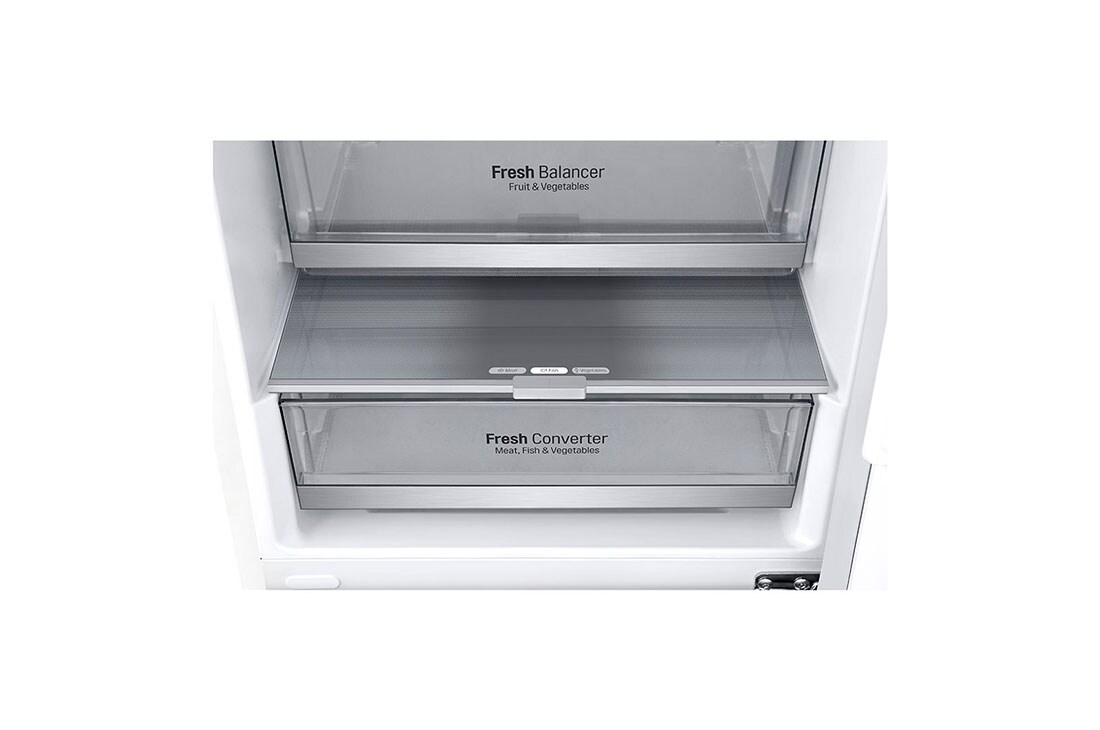 LG 1.86M 341L Kombiskap(Hvit) - Energiklasse E, Door Cooling™, GBB71SWEZN, thumbnail 6