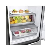 LG 1.86M 341L Kombiskap(Shiny Steel) - Energiklasse E, Door Cooling™ og Smart Diagnosis™ med Wi-Fi, GBB71PZDZN, thumbnail 7
