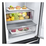 LG 2.03M 384L Kombiskap(Matte Black) - Energiklasse D, Door Cooling™ og Smart Diagnosis™ med Wi-Fi, GBB92MCAXP, thumbnail 3
