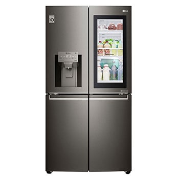 571L InstaView Door in Door French Door (Black) Vann/isdispenser med vanntilkobling og Smart Diagnosis™ med Wi-Fi1