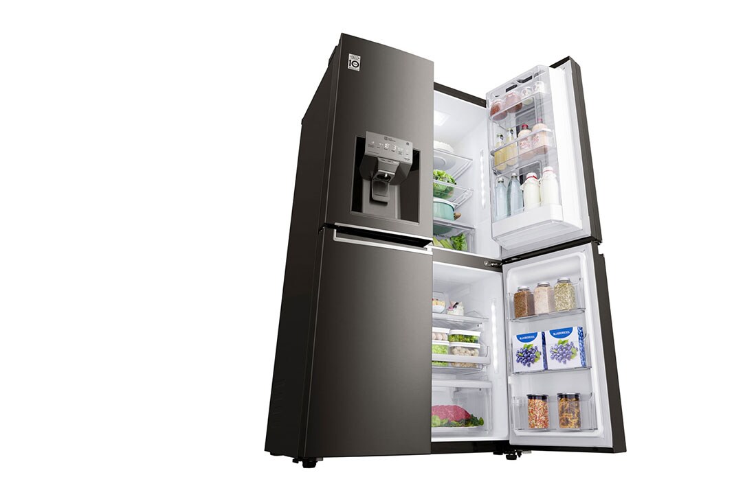 LG 571L InstaView Door in Door French Door (Black) Vann/isdispenser med vanntilkobling og Smart Diagnosis™ med Wi-Fi, GMX936SBHV, thumbnail 11