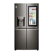 LG 571L InstaView Door in Door French Door (Black) Vann/isdispenser med vanntilkobling og Smart Diagnosis™ med Wi-Fi, GMX936SBHV, thumbnail 1
