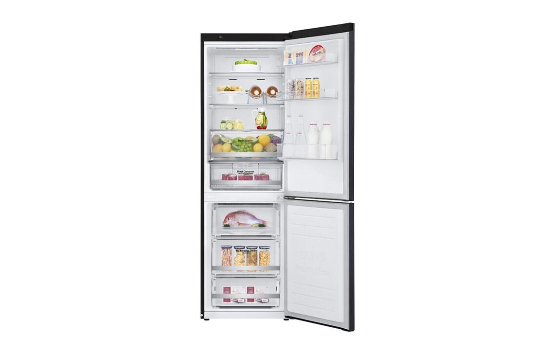LG 1.86M 341L Kombiskap(Matte Black) - Energiklasse E, Door Cooling™ og Smart Diagnosis™ med Wi-Fi, GBB71MCDZN, thumbnail 2