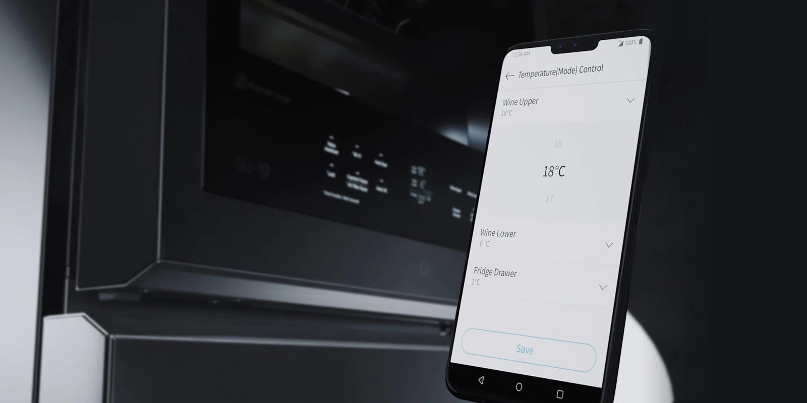 Vinskapet kan styres med programmet.
