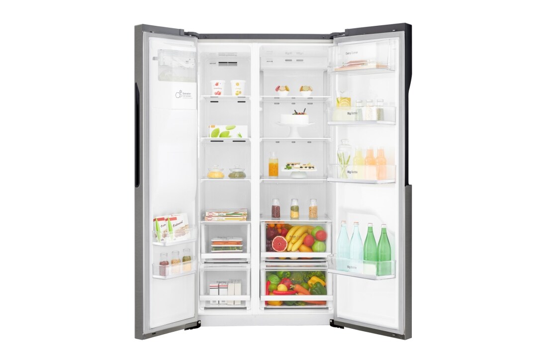 LG 626L Side by Side (Mørkegrå) - Energiklasse F og Smart Diagnosis™, GSB360BASZ, thumbnail 3