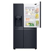 LG 625L Door in Door™ Side by Side (Matte Black) - Energiklasse F, Vann/isdispenser uten vanntilkobling og Smart Diagnosis™ med Wi-Fi, GSJ761MCUZ, thumbnail 3