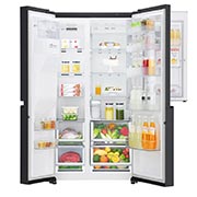 LG 625L Door in Door™ Side by Side (Matte Black) - Energiklasse F, Vann/isdispenser uten vanntilkobling og Smart Diagnosis™ med Wi-Fi, GSJ761MCUZ, thumbnail 4