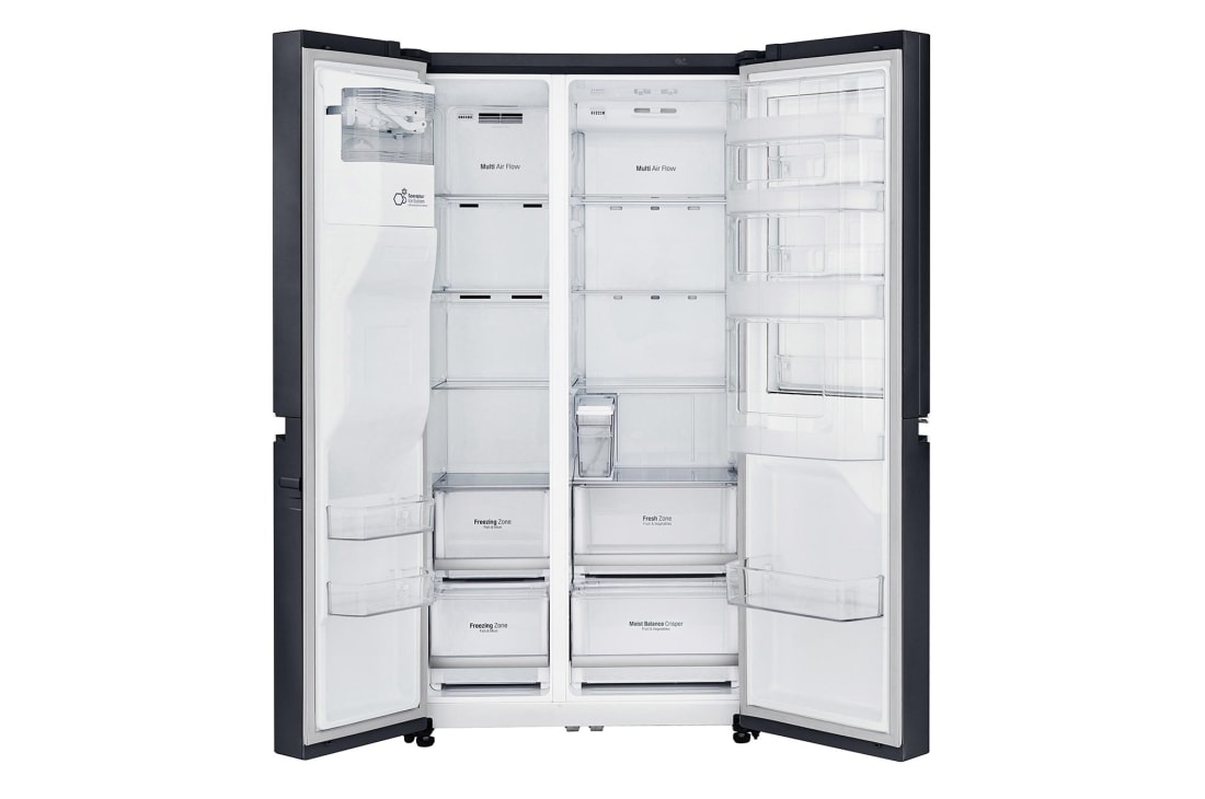 LG 625L Door in Door™ Side by Side (Matte Black) - Energiklasse F, Vann/isdispenser uten vanntilkobling og Smart Diagnosis™ med Wi-Fi, GSJ761MCUZ, thumbnail 5