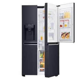 625L Door in Door™ Side by Side (Matte Black) - Energiklasse F, Vann/isdispenser uten vanntilkobling og Smart Diagnosis™ med Wi-Fi1