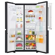 LG 625L InstaView Door in Door™ Side by Side (Matte Black), Energiklasse F, Vann/isdispenser uten vanntilkobling, Smart Diagnosis™ med Wi-Fi, GSX961MCCZ, thumbnail 4