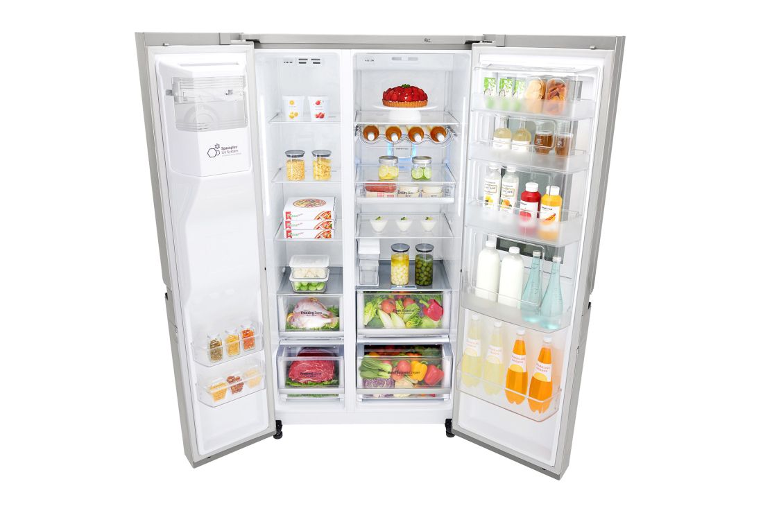 LG 625L InstaView Door in Door™ Side by Side (Noble Steel), Energiklasse F, Vann/isdispenser uten vanntilkobling, Smart Diagnosis™ med Wi-Fi, GSX961NSCZ, thumbnail 14