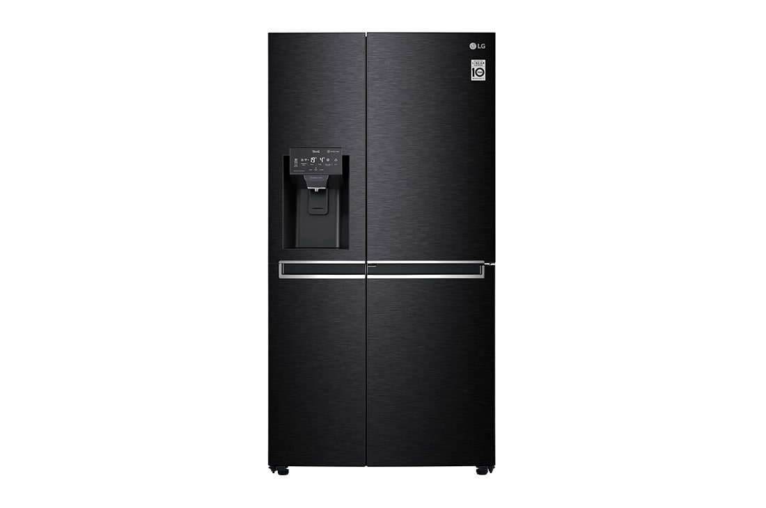 LG 625L Door in Door™ Side by Side (Matte Black) - Energiklasse F, Vann/isdispenser med vanntilkobling  og Smart Diagnosis™ med Wi-Fi, GSJ960MCCZ