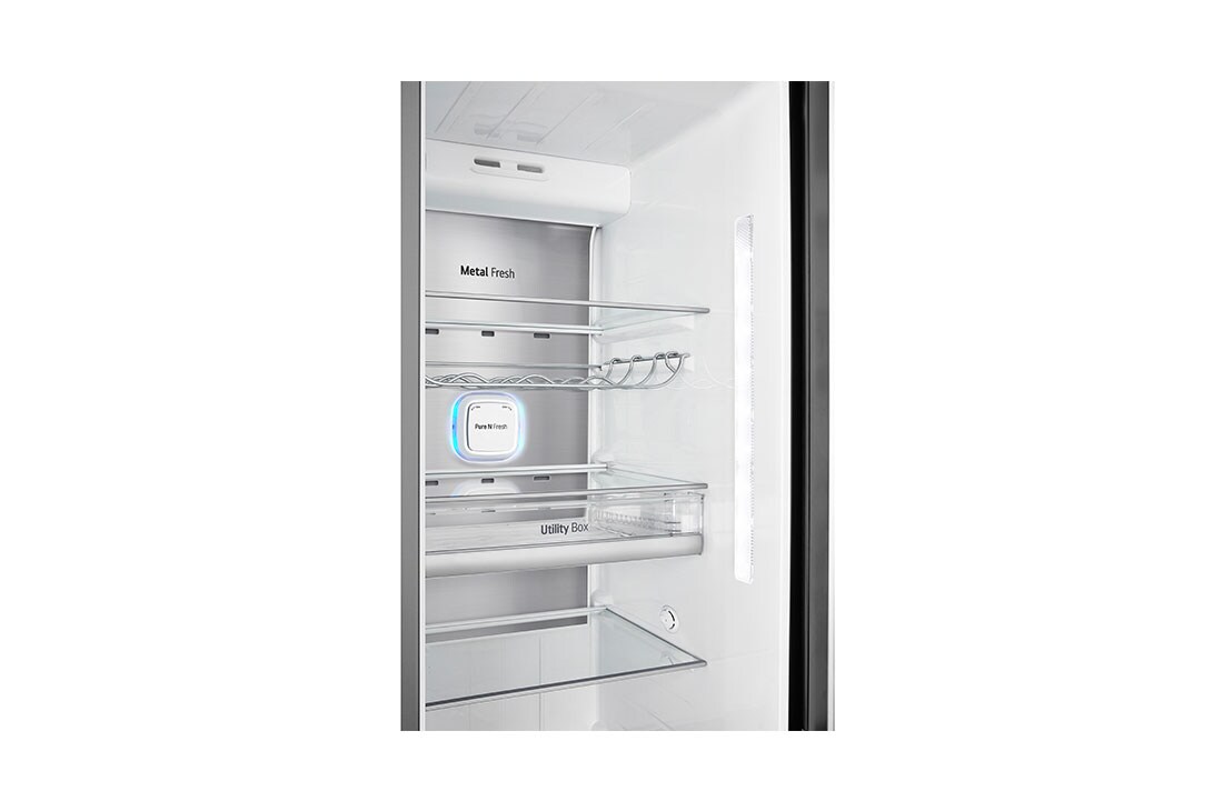 LG 625L Door in Door™ Side by Side (Matte Black) - Energiklasse F, Vann/isdispenser med vanntilkobling  og Smart Diagnosis™ med Wi-Fi, GSJ960MCCZ, thumbnail 4