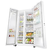 LG 625L Side by Side (Hvit) - Energiklasse F, Vann/isdispenser uten vanntilkobling og Smart Diagnosis™ med Wi-Fi, GSL761SWYV, thumbnail 8