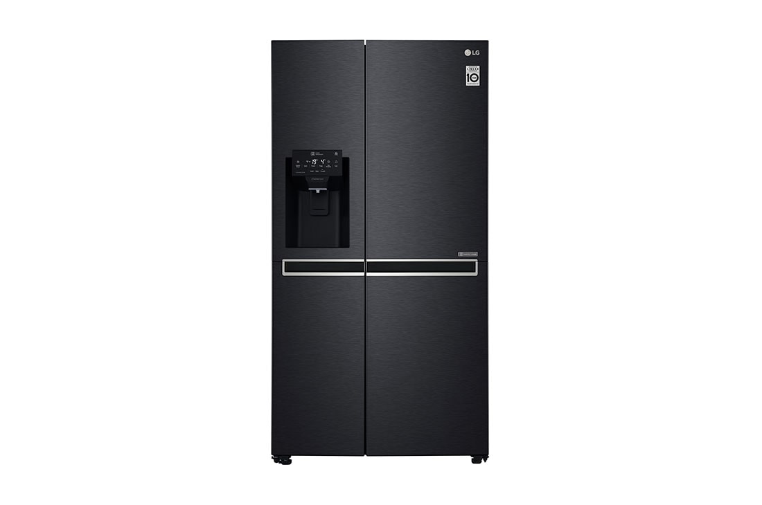 LG 625L Side by Side (Matte Black) - Energiklasse F, Vann/isdispenser uten vanntilkobling og Smart Diagnosis™ med Wi-Fi, GSL761MCXV