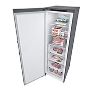 LG 324L Frittstående fryseskap (Shiny Steel) - Energiklasse E, Total No Frost, Express Freeze, toprightopen-food, GFT41PZGSZ, thumbnail 14