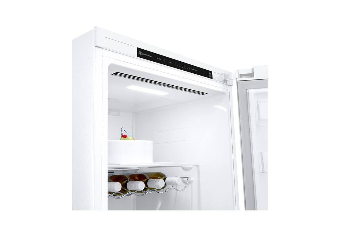 LG 386L Frittstående kjøleskap (hvit) - Energiklasse E, Door Cooling™, LINEARCooling™, Moist Balance Crisper ™, Detaljert av innsiden, GLT51SWGSZ, thumbnail 7