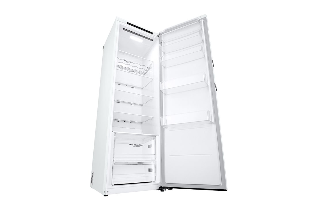LG 386L Frittstående kjøleskap (hvit) - Energiklasse E, Door Cooling™, LINEARCooling™, Moist Balance Crisper ™, Venstre side, åpent, GLT51SWGSZ, thumbnail 10