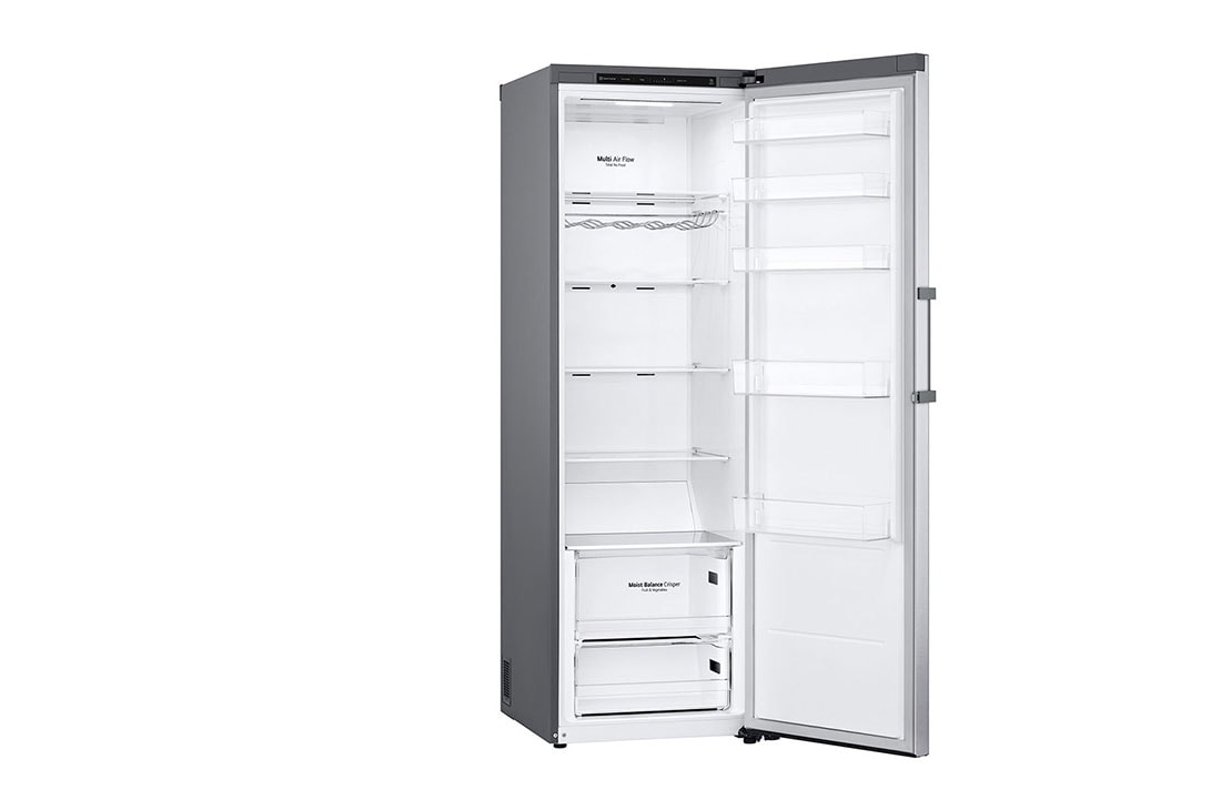 LG 386L Frittstående kjøleskap (Shiny Steel) - Energiklasse E, Door Cooling™, LINEARCooling™, Moist Balance Crisper™, Venstre side, GLT51PZGSZ, thumbnail 10