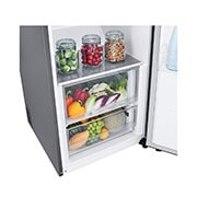 LG 386L Frittstående kjøleskap (Shiny Steel) - Energiklasse E, Door Cooling™, LINEARCooling™, Moist Balance Crisper™, Front, åpent, GLT51PZGSZ, thumbnail 4