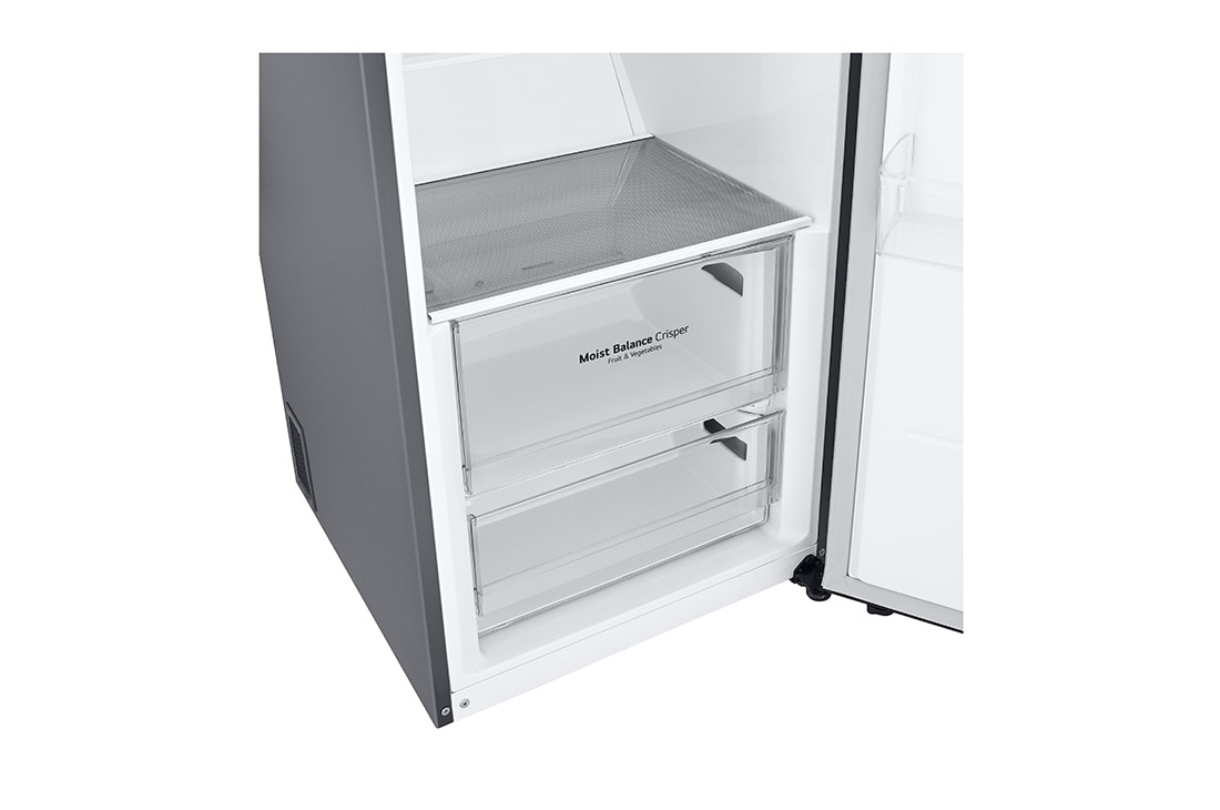 LG 386L Frittstående kjøleskap (Shiny Steel) - Energiklasse E, Door Cooling™, LINEARCooling™, Moist Balance Crisper™, Front, GLT51PZGSZ, thumbnail 3