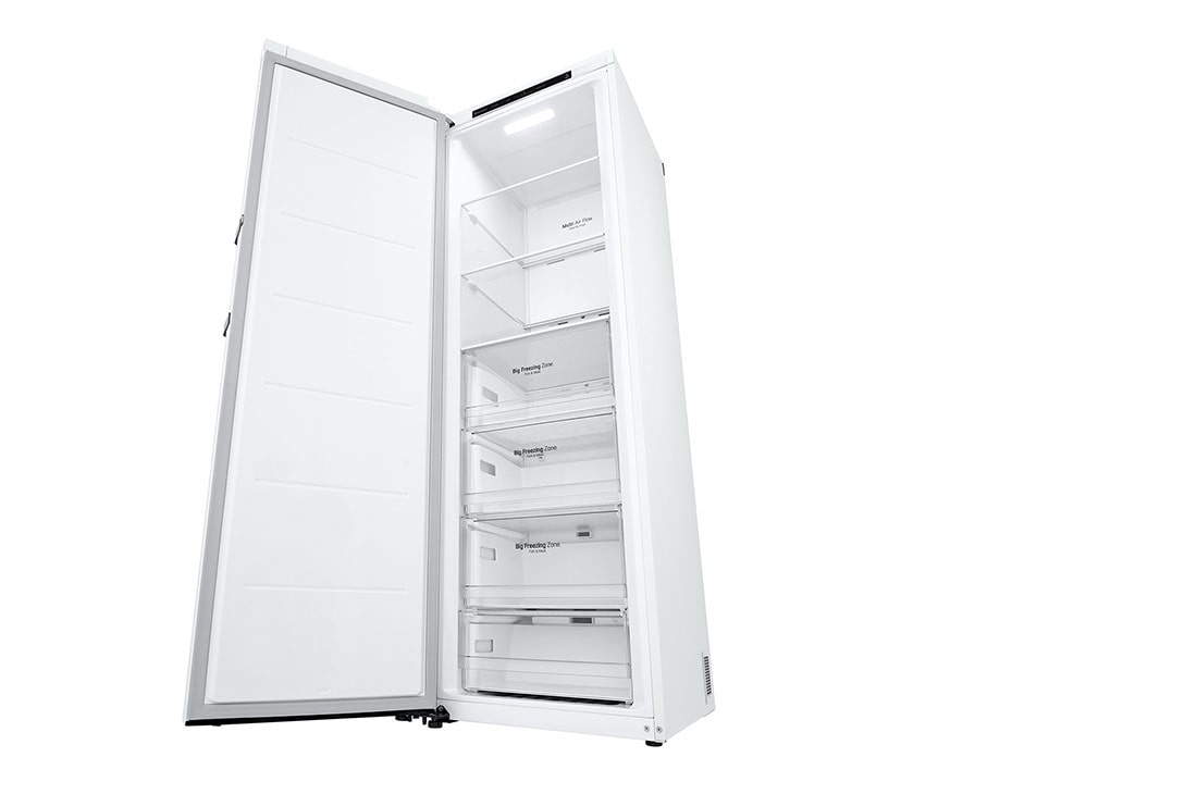 LG 324L Frittstående fryseskap (Hvit) - Energiklasse E, Total No Frost, Express Freeze, Venstre side, GFT41SWGSZ, thumbnail 6