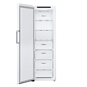 LG 324L Frittstående fryseskap (Hvit) - Energiklasse E, Total No Frost, Express Freeze, Front, åpent, GFT41SWGSZ, thumbnail 2