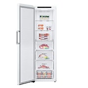 LG 324L Frittstående fryseskap (Hvit) - Energiklasse E, Total No Frost, Express Freeze, Front åpen, med mat, GFT41SWGSZ, thumbnail 3